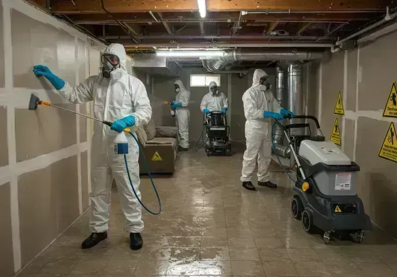 Basement Moisture Removal and Structural Drying process in Olivette, MO